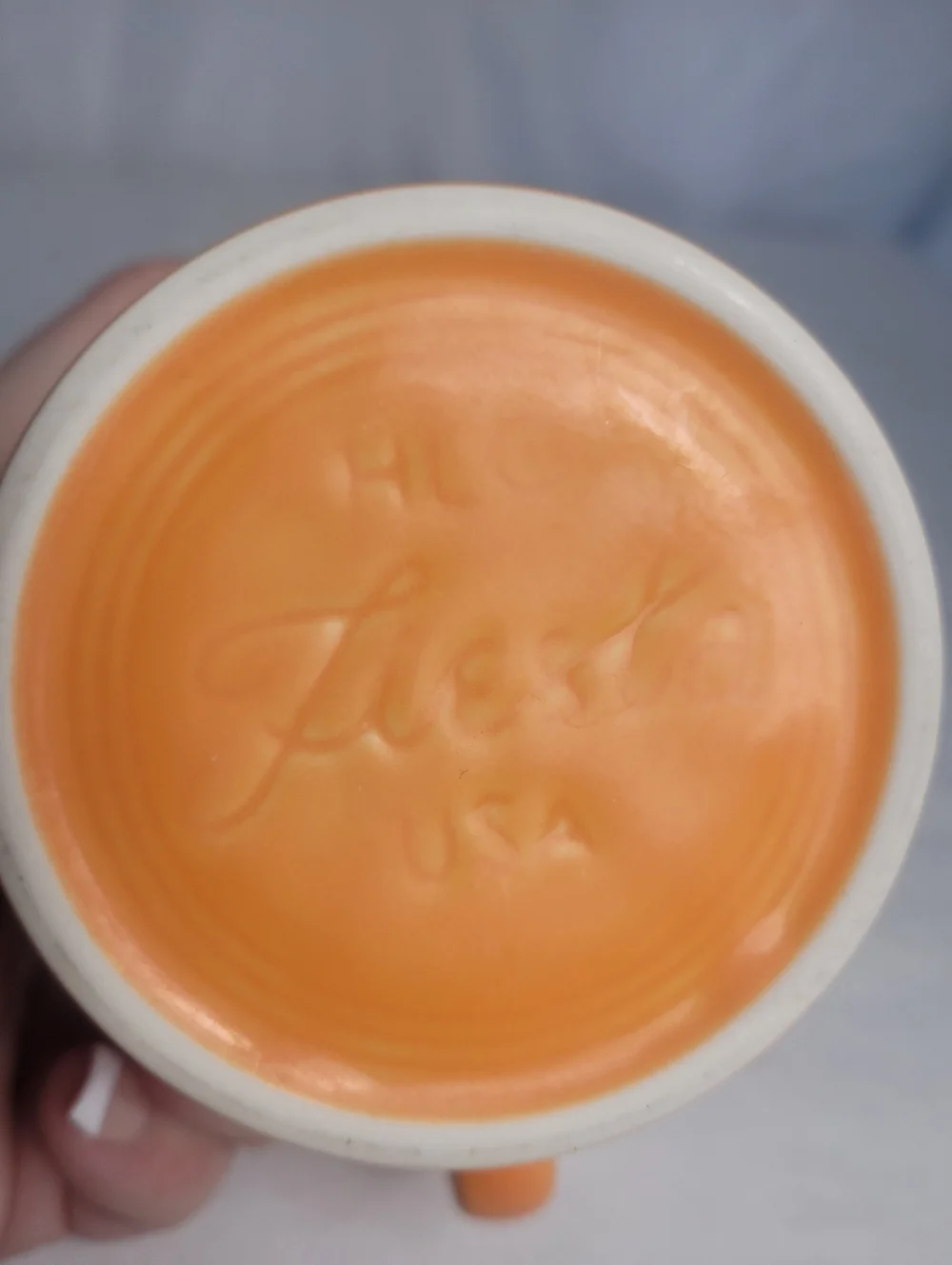 Fiestaware Lot Of 2 Tangerine Orange Coffee Mugs Homer Laughlin